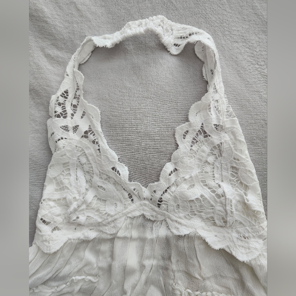 FREE PEOPLE Adella Halter Slip Dress ~WHITE ~VARIOUS SIZES **NEW - Picture 7 of 11